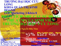 Đề tài Phân tích nhu cầu sử dụng thẻ atm của sinh viên trường đại học Cửu Long
