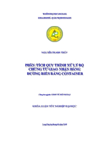 Đề tài Phân tích quy trình xử lý bộ chứng từ giao nhận hàng đường biển bằng container