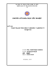 Đề tài Thực trạng tình hình tài chính tại công ty Vũ Quỳnh
