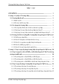 Đề tài Thương hiệu hàng nông sản Việt Nam: Thực trạng và giải pháp
