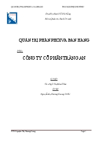 Đề tài Tình hình công ty cổ phần Tràng An