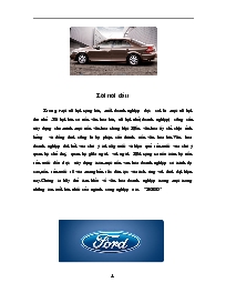 Đề tài Văn hóa doanh nghiệp trong FORD