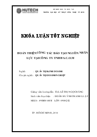 Khóa luận Hoàn thiện công tác đào tạo nguồn nhân lực tại công ty trách nhiệm hữu hạn S.C.O.M