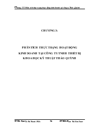 Phân tích thực trạng hoạt động kinh doanh tại công ty trách nhiệm hữu hạn thiết bị khoa học kỹ thuật Thảo Quỳnh