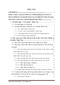 Thực trạng công tác thẩm định dự án đầu tư phát triển du lịch sinh thái tại Ngân hàng thương mại cổ phần Ngoại thương Việt Nam Chi nhánh Thành Công