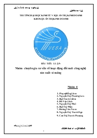 Tiểu luận Hoạt động đổi mới công nghệ sản xuất xi măng