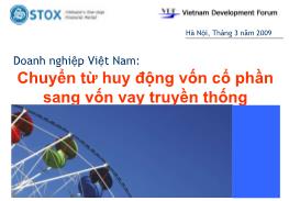 Chuyển từ huy động vốn cổ phần sang vốn vay truyền thống