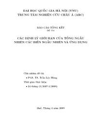 Đề tài Các định lý giới hạn của tổng ngẫu nhiên các biến ngẫu nhiên và ứng dụng