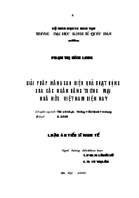 Đề tài Giải pháp nâng cao hiệu quả hoạt động của các ngân hàng thương mại nhà nước Việt Nam hiện nay