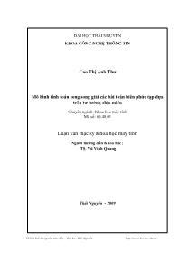 Đề tài Mô hình tính toán song song giải các bài toán biên phức tạp dựa trên tư tưởng chia miền