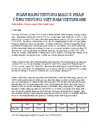 Đề tài Nghiên cứu ngân hàng thương mại cổ phần công thương Việt Nam vietinbank