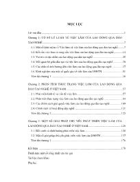 Đề tài Nghiên cứu việc làm của lao động qua đào tạo nghề ở Việt Nam