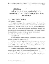 Đề tài Những vấn đề lý luận cơ bản về tín dụng ngân hàng và chất lượng tín dụng ngân hàng thương mại