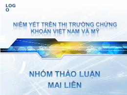 Đề tài Niêm yết trên thị trường chứng khoán Việt Nam và Mỹ