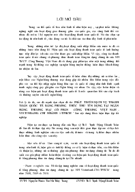 Đề tài Phát triển dịch vụ thanh toán quốc tế bằng phương thức thư tín dụng tại ngân hàng thương mại cổ phần công thương Việt Nam – vietinbank- Chi nhánh 1- thành phố Hồ Chí Minh
