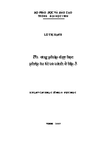 Đề tài Phương pháp dạy học phép tu từ so sánh ở lớp 3
