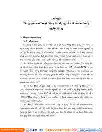 Đề tài Tổng quan về hoạt động tín dụng và rủi ro tín dụng ngân hàng