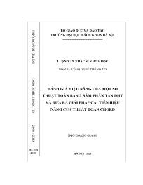 Luận văn Đánh giá hiệu năng của một số thuật toán bảng băm phân tán DHT và đưa ra giải pháp cải tiến hiệu năng của thuật toán chord