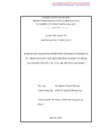 Luận văn Đánh giá mức độ đáp ứng về kiến thức, kỹ năng và thái độ của cử nhân giáo dục đặc biệt-Trường đại học sư phạm Hà Nội đối với yêu cầu của thị trường lao động
