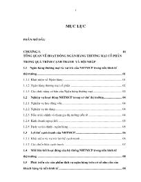 Luận văn Giải pháp nâng cao hiệu quả hoạt động của các ngân hàng thương mại cổ phần trong quá trình cạnh tranh và hội nhập