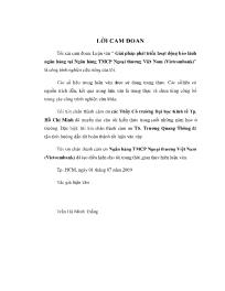Luận văn Giải pháp phát triển hoạt động bảo lãnh ngân hàng tại Ngân hàng thương mại cổ phần Ngoại thươngViệt Nam (Vietcombank)