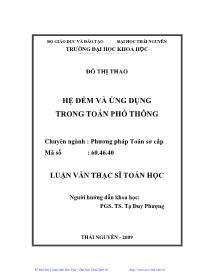 Luận văn Hệ đếm và ứng dụng trong toán phổ thông