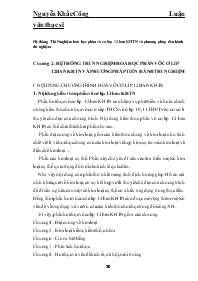 Luận văn Hệ thống thí nghiệm hoá học phần vô cơ lớp 12 ban khoa học tự nhiên và phương pháp tiến hành thí nghiệm