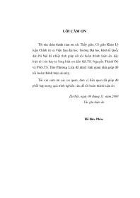 Luận văn Hoàn thiện quản lý nhà nước đối với cơ sở hạ tầng đô thị du lịch ở Việt Nam