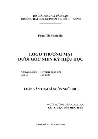 Luận văn Logo thương mại dưới góc nhìn ký hiệu học