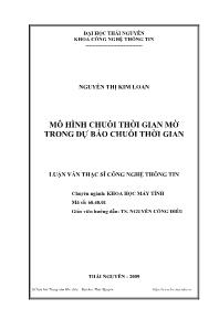 Luận văn Mô hình chuỗi thời gian mờ trong dự báo chuỗi thời gian
