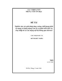 Luận văn Nghiên cứu các giái pháp tăng cường chất lượng dịch vụ mạng sử dụng mạng Lan ảo và phát triển dịch vụ truy nhập từ xa vào mạng nội bộ thông qua internet