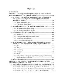 Luận văn Nghiên cứu khả năng tạo lập thị trường các chứng khoán đảm bảo bằng nợ vay cầm cố tại Thành phố Hồ Chí Minh