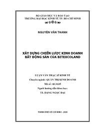 Luận văn Nghiên cứu xây dựng chiến lược kinh doanh bất động sản của bitexcoland