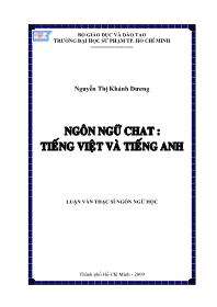 Luận văn Ngôn ngữ chat: Tiếng Việt và tiếng Anh