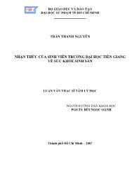 Luận văn Nhận thức của sinh viên trường đại học Tiền Giang về sức khỏe sinh sản
