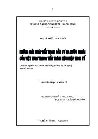 Luận văn Những giải pháp đẩy mạnh đầu tư ra nước ngoài của Việt Nam trong tiến trình hội nhập kinh tế