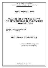 Luận văn Quan hệ giữa cái biểu đạt và cái được biểu đạt trong các biểu tượng tôn giáo