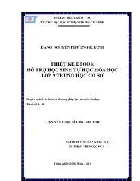 Luận văn Thiết kế ebook hỗ trợ học sinh tự học hóa học lớp 9 trung học cơ sở