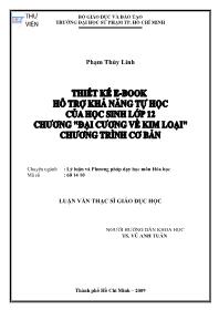 Luận văn Thiết kế e-Book hỗ trợ khả năng tự học của học sinh lớp 12 chương 