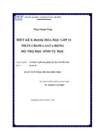 Luận văn Thiết kế e-Book hóa học lớp 12 phần crom sắt  đồng hỗ trợhọc sinh tự học