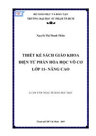 Luận văn Thiết kế sách giáo khoa điện tử phần hóa học vô cơ lớp 11- Nâng cao