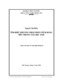 Luận văn Tìm hiểu phương pháp phân tích bằng bên trong tài liệu ảnh