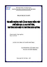 Luận văn Tìm hiểu phương thức ẩn dụ trong tiếng Việt (thể hiện qua ca dao trữ tình, thơ tình Xuân Diệu và thơ tình Xuân Quỳnh)