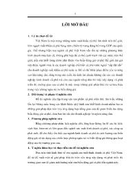 Luận văn Tìm hiểu thực trạng kinh doanh cà phê ở Việt Nam và khả năng ứng dụng thị trường giao sau cà phê tại Việt Nam