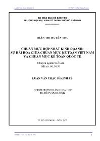 Luận văn Tính chuẩn mực hợp nhất kinh doanh: sự hài hòa giữa chuẩn mực kế toán Việt Nam và chuẩn mực kế toán quốc tế