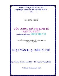 Luận văn Ước lượng giá trị kinh tế vận tải thủy