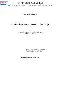 Luận văn Vị từ cầu khiến trong tiếng Việt