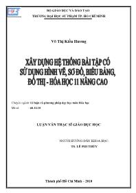 Luận văn Xây dựng hệ thống bài tập có sử dụng hình vẽ, sơ đồ, biểu bảng, đô thị - Hóa học 11 nâng cao