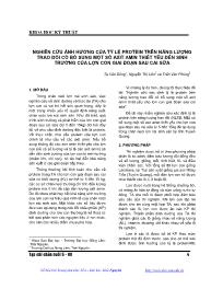 Nghiên cứu ảnh hưởng của tỷ lệ protein trên năng lượng trao đổi có bổ sung một số axit amin thiết yếu đến sinh trƣởng của lợn con giai đoạn sau cai sữa