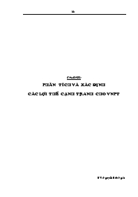 Phân tích và xác định các lợi thế cạnh tranh cho VNPT
